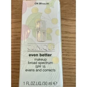 Clinique Even Better Makeup CN 28 IVORY SPF 15 Foundation 30ml Full Size NEW